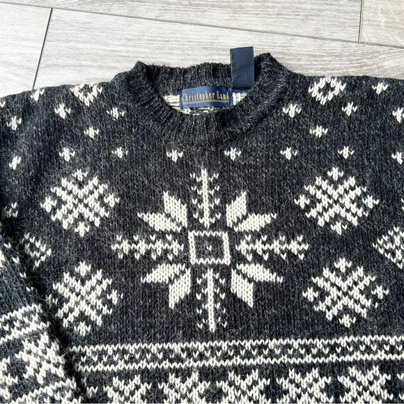 Vintage Christopher Rand Wool Blend Heavy Weight  Snowflake Sweater - Picture 8 of 14